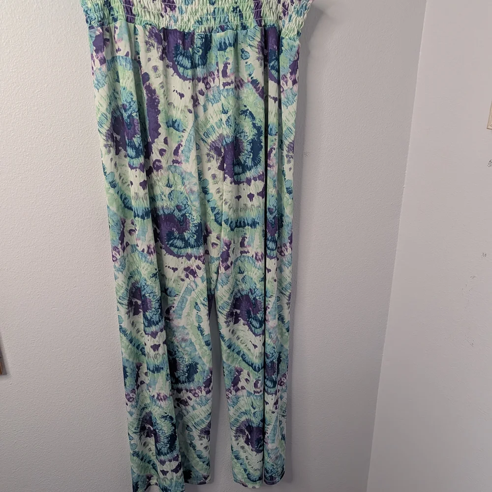 West Loop Tie-Dye‎ Wide Leg Pants | Elastic Waist | Size XL - Picture 4 of 6
